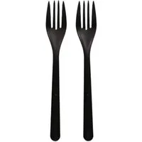 PAPSTAR GmbH Hängedekoration Mehrweg Gabeln 18,5cm, 50 Stk. - Schwarz