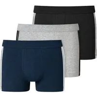 Schiesser Boxer 95/5 (3er-Pack) mit softem, tonalem Bund, kontraststarke Seitenstreifen