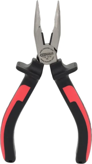 KS Tools ERGOTORQUE Flachrundzange, gebogen rot/schwarz - 115.1018