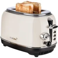 KORONA Toaster Retro Doppelschlitztoaster 21666, für 2 Scheiben, 815 W
