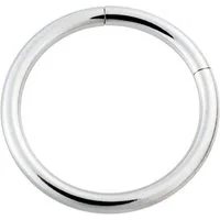 Paletti Single-Creole Segment Ring Scharnier Klicker Piercing silberfarben Tragus Helix, Chirurgenstahl