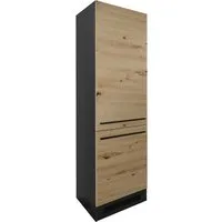 BASIC by Balculina Kühlumbauschrank Jazz 60er Kühlumbauschrank, Küchenschrank BxHxT 60x211x57 cm (1-St) Kühlumbauschrank mit 2 Türen und 3 Einlegeböden