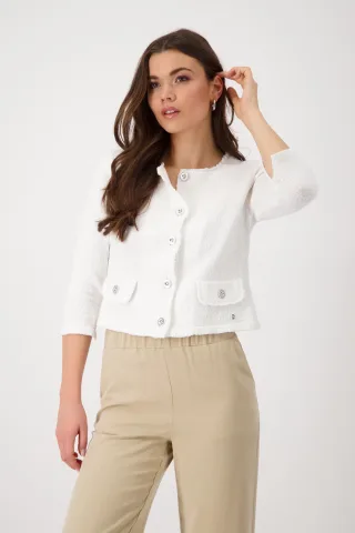 monari - Strickjacke mit Flammgarn - Gr. - 44