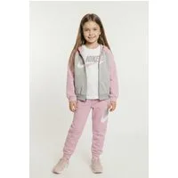 Nike Sportswear Jogginganzug NKN COLOR BLOCKED HBR JOGGER S (Set, 3-tlg), 3-teiliges Set aus Kapuzen-Sweatjacke, T-Shirt und Jogginghose