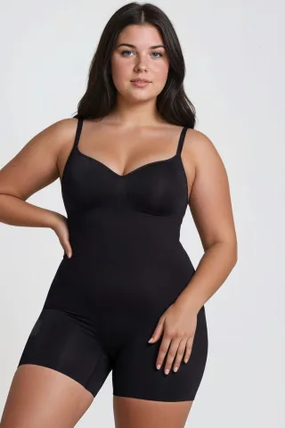 Premium Nahtloses Extra Festes Oberschenkel-Bodysuit Shapewear