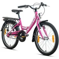Rezzak Kinderfahrrad 20 Zoll Kinder Fahrrad mit Rücktrittbremse Mädchen Pink -044, 1 Gang Keine Keine Schaltwerk, Keine