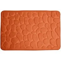 Euroshowers GmbH Badematte Memory Foam Rimini Orange 60 × 95 cm, 100% polyester, memory foam (stoppning), latex SBR, rechteckig