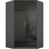 rauch Eckkleiderschrank Kleiderschrank Schrank Eckschrank Ankleide Garderobe CELLE (Schenkelmaß: 117x117 cm, Höhe 197/210 cm) optional mit Spiegel oder Hochglanzfront MADE IN GERMANY
