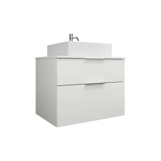 Burgbad Keramik Waschtisch-Set Eqio Weiß Hochglanz/Alpinweiss, SGUP080F2009C0001 SGUP080F2009C0001