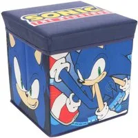 Sonic Faltbox Sonic The Hedgehog Kiste Aufbewahrungsbox Sitz Hocker blau 30 cm