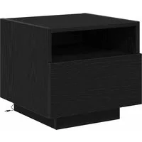 vidaXL Nachttisch Nachttisch Schwarz Eichen-Optik 40 x 39 x 37 cm Holzwerkstoff (1-St)