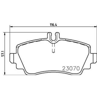 Hella Bremsbel?ge vorne Mercedes A-Klasse W168