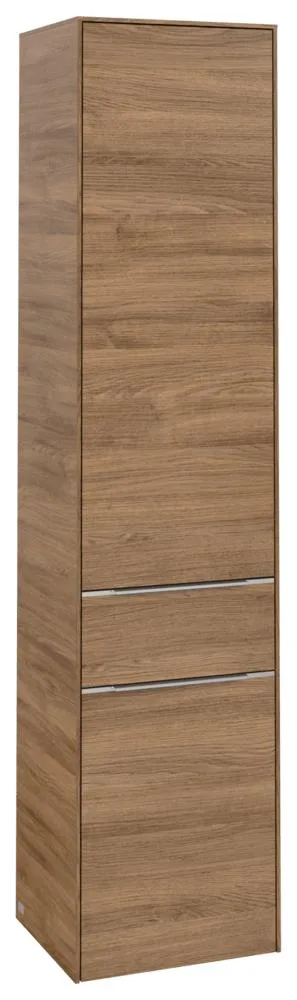 Villeroy & Boch Subway 3.0 Hochschrank, 2 Türen, 1 Auszug, 400 x 1710 x 346,5 mm, Kansas Oak / Kansa C59100RH