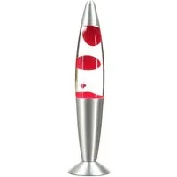 Licht-Erlebnisse Lavalampe TIMMY, Warmweiß, Tischleuchte Rot Transparent Retro mit Leuchtmittel 36 cm hoch