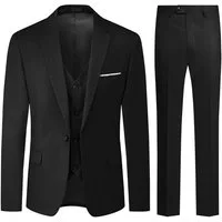 Allthemen Anzug (3 tlg) im Slim Fit ein Knopf Anzüge für Hochzeit