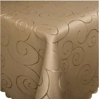 Tischdecke Ornamente 90x90 Sand Tischdecke Pflegeleicht, strapazierfähig