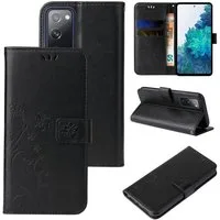 Tec-Expert Handyhülle Cover Tasche Hülle für Samsung Galaxy S20 FE 6,5 Zoll, Klapphülle Case mit Kartenfach Fliphülle aufstellbar, Motiv Blumen