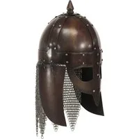 vidaXL Ritter-Kostüm Wikinger-Krieger-Helm Antik Replik für LARP Kupfern Stahl