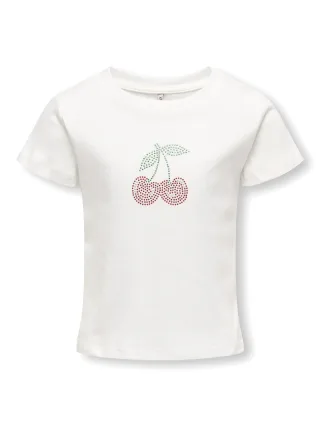 KIDS ONLY - KMGKIRA LIFE SS BLNG O-NECK TOP JRS cloud dancer - Gr. - 104