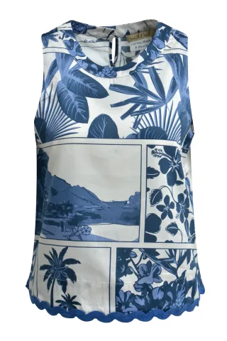 Smith&Soul - Blouse Top night blue print - Gr. - S