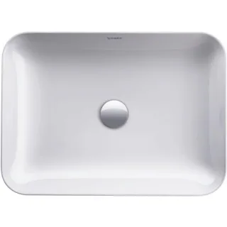 Duravit Cape Cod Aufsatz-Waschtisch 2347550000 55x40cm, ohne Hahnloch, Überlauf, Hahnlochbank, Weiß
