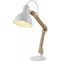 Lindby Schreibtischlampe Shivanja, Holz IP20, 1 x 15 W LED