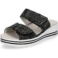 Waldläufer Waldläufer Damen Pantolette Michelle schwarz weiß Pantolette