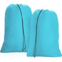 UE Stock Wäschesack 4 Stück Wäschesäcke Wäschebeutel mit Kordelverschluss 60x80 cm Türkis (4 St), ideale Lösung, um Ordnung zu halten