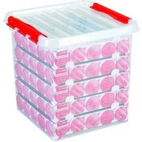 Sunware Aufbewahrungsbox Q-line Weihnachtsbox 38 L zur Aufbewahrung von Weihnachtskugeln