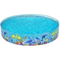 Bestway Planschbecken Fill 'N Fun Odyssey, (Packung, 1-tlg., Kein Aufblasen notwendig), Ø 244 x 46 cm