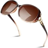 LuxusKollektion Retrosonnenbrille Sonnenbrille Damen Polarisiert Brauner Rahmen Farbverlauf Braun Linse