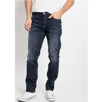 bonprix Cargojeans Slim Fit, aus Baumwolle und Elasthan, mit gewaschener Optik