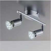 B.K.Licht LED Deckenleuchte, Leuchtmittel wechselbar, Warmweiß, LED Deckenlampe Wohnzimmer schwenkbar inkl. 3W 250lm GU10 Decken-Spot