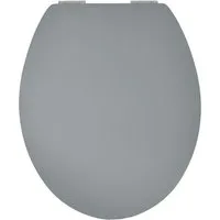 Sitzplatz WC-Sitz Holzkern WC-Sitz mit Absenkautomatik, Fast-Fix Schnellbefestigung, Standard O Form universal, Metallscharnier, Toilettendeckel