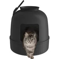 Lifewit Katzenhaus Katzenklo Blumentopf mit Pflanze und Schaufel, Katzentoilette, Versteckt