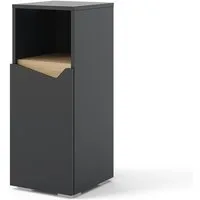 Vicco Midischrank Marelle, Anthrazit/Anthrazit, 30 x 74.5 cm mit Tür und offenem Fach (1-St)