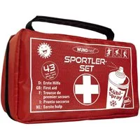 Wundmed Erste-Hilfe-Set Sport Erste-Hilfe-Set sofortige Versorgung bei Sportverletzungen, (Inklusive Kühlspray, 43 St), Kombitasche für den Ernstfall
