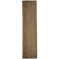FLAIR RUGS Läufer Jute Boucle, rechteckig, Höhe: 7 mm, aus 100% Jute, mit Fransen, aus Naturfasern