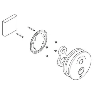 Kludi -Ersatzteil Rosette mit Absperrung Umstellung chrom, 7468805-00 7468805-00