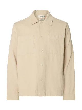 SELECTED MEN - SLHREGTATE CORD OVERSHIRT oatmeal - Gr. - S