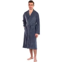 framsohn frottier Bademantel Leichter Bademantel Herren, Langform, Jersey, Kimono-Kragen, Gürtel, Besonders leichter Jerseybademantel