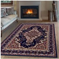 OTTO home Teppich Oriental, Made in Belgium, rechteckig, Höhe: 7 mm, Orient-Optik, mit Bordüre, Teppich, Kurzflor, Weich, Kundenliebling