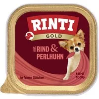Rinti Gold Mini mit Rind & Perlhuhn 100 g - 16 Stück, für: Hund
