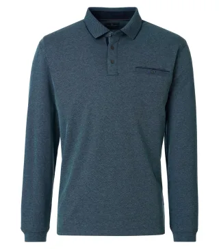 CASAMODA - Polo-Shirt Langarm grün - Gr. - 3XL