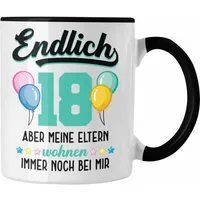 Trendation Tasse Trendation - 18. Geburtstag Tasse Geschenk Mädchen Jungen Geschenkidee Lustig Spruch 18 Geschenke Geschenkideen zum 18 Bday 18er Erwachsen