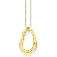 THOMAS SABO Kette mit Anhänger Natural Beauty Kette mit organisch geformtem Anhänger, Bold Elegance