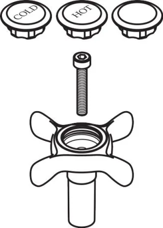 Hansgrohe Griff Axor Montreux 2-Griff Waschtischarmatur warm/kalt chrom, 16291000 16291000