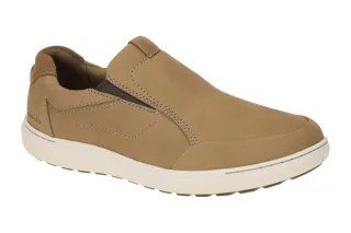 Clarks Herren Slipper 26176893 MAPSTONE STEP beige Nubuck bequem & leicht