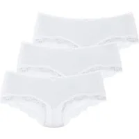LASCANA Panty (3er-Pack) aus elastischer Baumwolle mit zarter Spitze