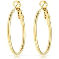 Made by Nami Paar Creolen Gold Ohringe Damen aus Edelstahl Wasserfester Schmuck